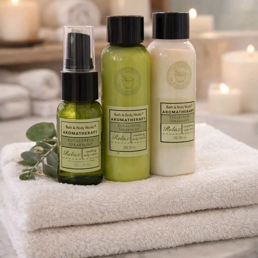 Bath & Body Works Eucalyptus Spearmint Aromatherapy Travel Set Relax Collection